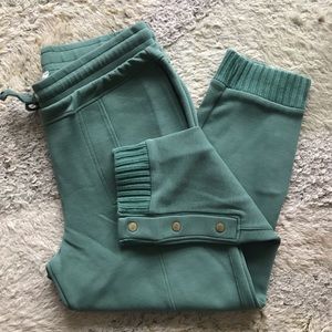 Anthropologie green sweats lounge pants, M